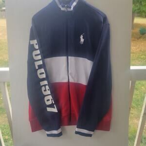 Polo Ralph Lauren USA Flag 1967 Pony Full Zip Tracksuit Jacket SZ XL
